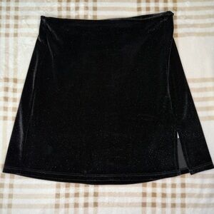 Alter’d State Black Glitter Mini Skirt Size Small